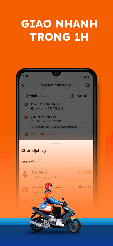 Ảnh chụp màn hình Ahamove 3