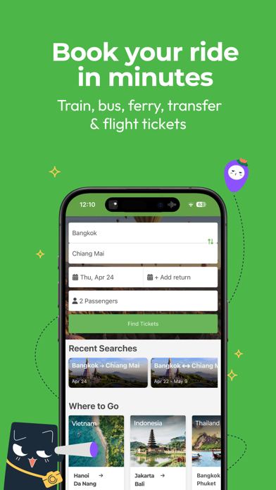 Ảnh chụp màn hình 12Go Train Coach Ferry Flights 2