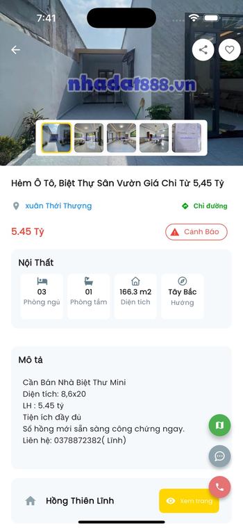 Ảnh chụp màn hình NhaDat888 - Nhà Đất Chính Chủ 2