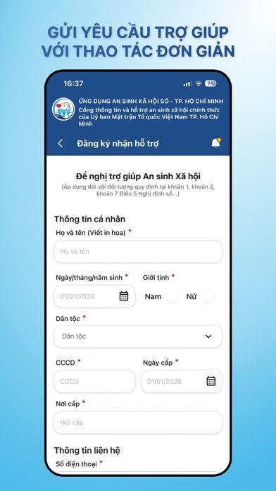 Ảnh chụp màn hình An sinh xã hội số TP.HCM 3