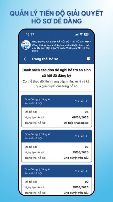 Ảnh chụp màn hình An sinh xã hội số TP.HCM 4