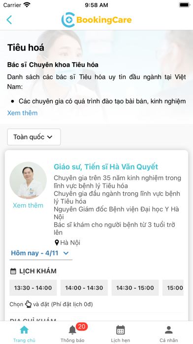 Ảnh chụp màn hình BookingCare 4