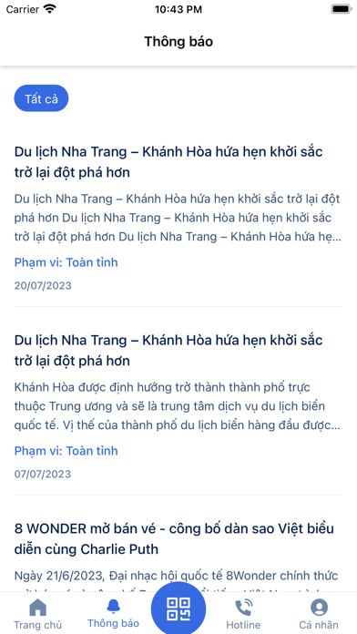 Ảnh chụp màn hình Công dân số Khánh Hòa 2