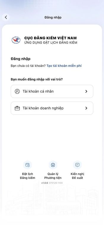 Ảnh chụp màn hình Đăng kiểm VN 1