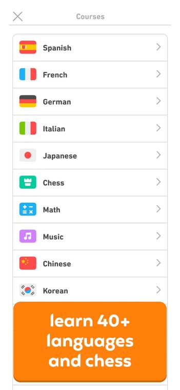 Ảnh chụp màn hình Duolingo: Language & Chess 1