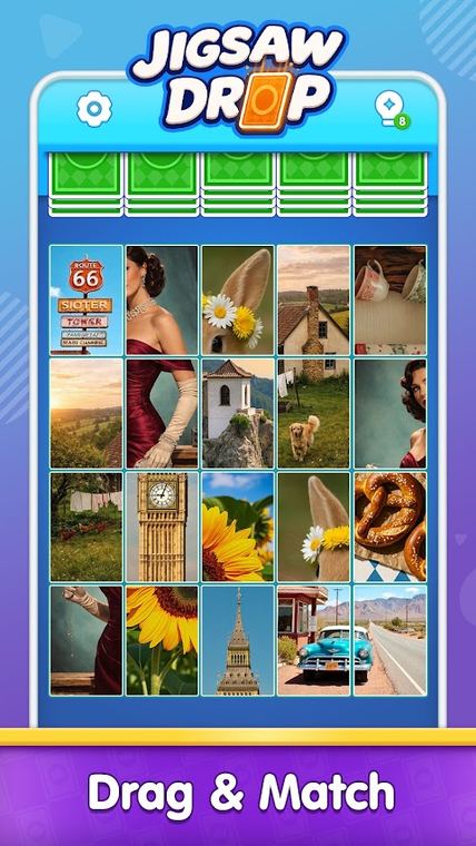 Ảnh chụp màn hình Jigsaw Drop: Solitaire Puzzle 3
