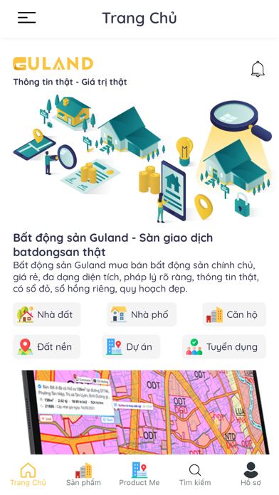 Ảnh chụp màn hình Guland bản đồ quy hoạch VN 1