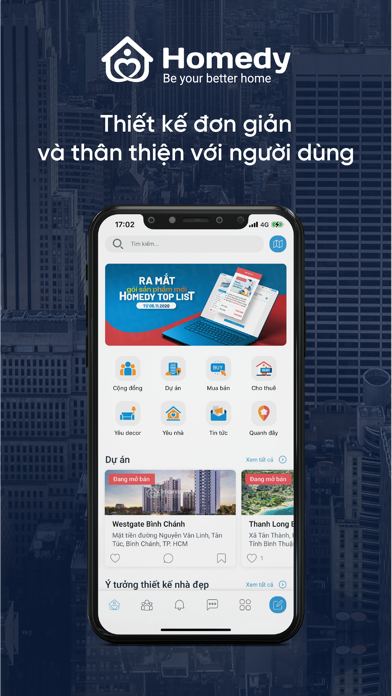 Ảnh chụp màn hình Bất động sản Homedy 1