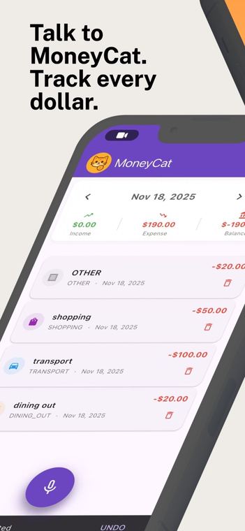 Ảnh chụp màn hình MoneyCat AI 1