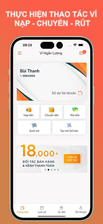 Ảnh chụp màn hình Ngan Luong Wallet 2