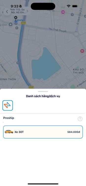 Ảnh chụp màn hình Proship - Gọi xe cont, xe tải 4