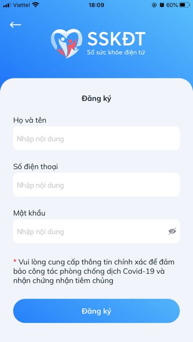 Ảnh chụp màn hình Sổ sức khỏe điện tử 1