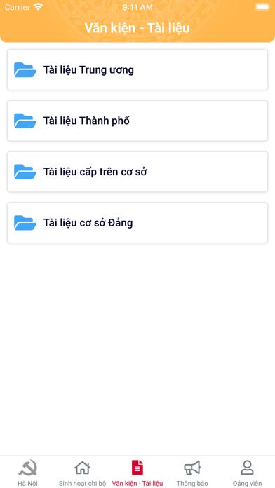 Ảnh chụp màn hình Sổ tay Đảng viên TP Hà Nội 3