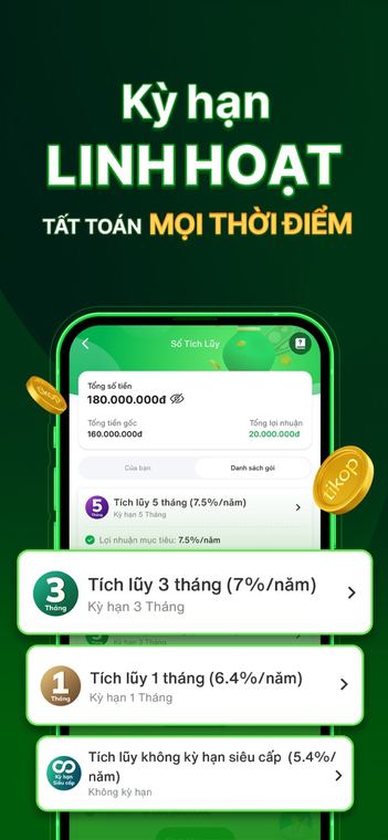 Ảnh chụp màn hình Tikop - Tích lũy linh hoạt 3