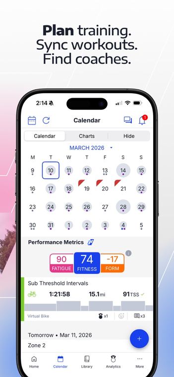 Ảnh chụp màn hình TrainingPeaks 2