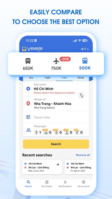 Ảnh chụp màn hình Vexere 3