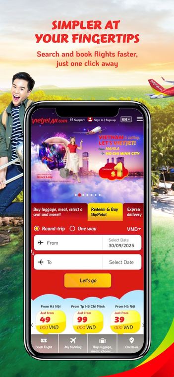 Ảnh chụp màn hình VietJet Air 1