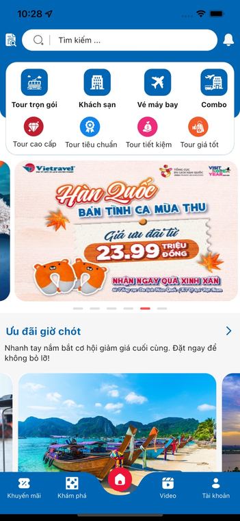 Ảnh chụp màn hình Vietravel 1