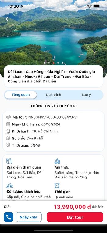 Ảnh chụp màn hình Vietravel 3