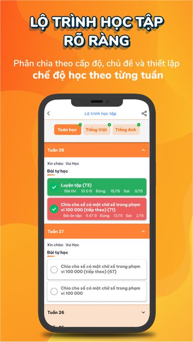 Ảnh chụp màn hình VUIHOC: Học online từ lớp 1-12 3