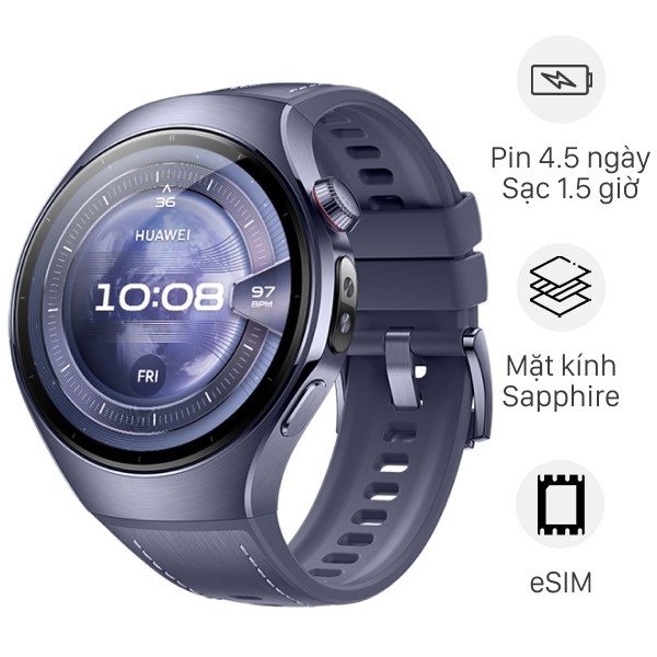 Huawei Watch 5 viền Titanium dây composite
