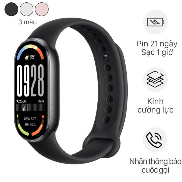 Vòng đeo tay thông minh Mi Band 10 viền nhôm
